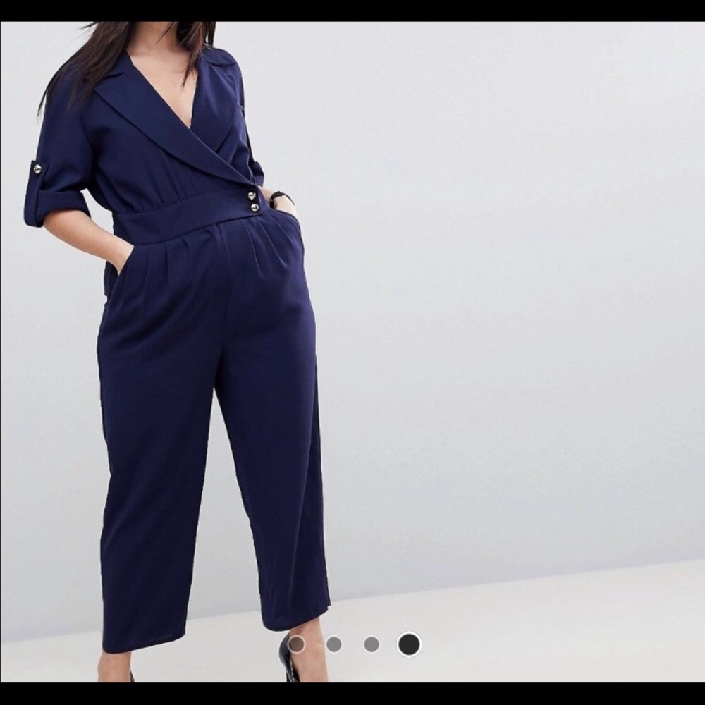 ASOS Curve Soft Tux Jumpsuit Size 20